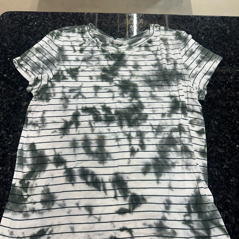 American Eagle Soft Striped Tie-Dye T-Shirt
